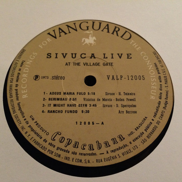 Sivuca : Live At The Village Gate (LP, Album)