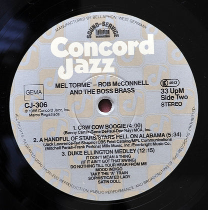 Mel Tormé, Rob McConnell & The Boss Brass : Mel Tormé -  Rob McConnell And The Boss Brass (LP, Album)