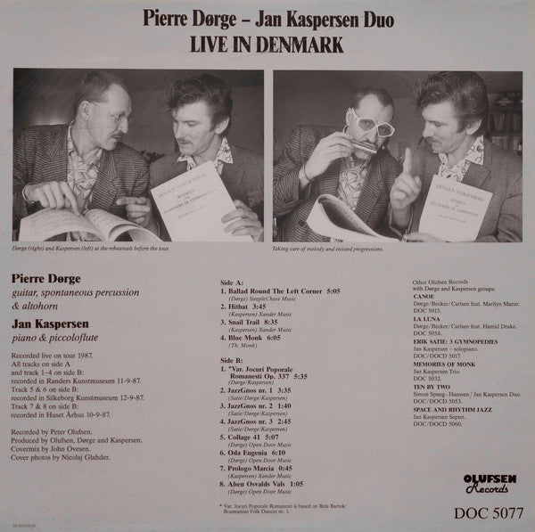 Pierre Dørge - Jan Kaspersen Duo : Live In Denmark (LP)