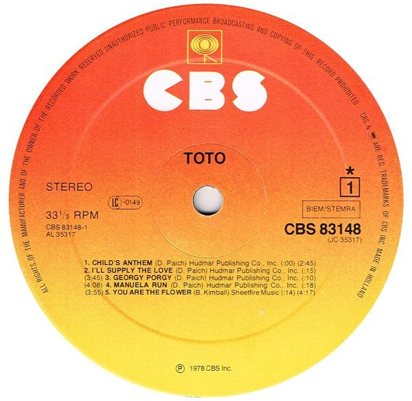 Toto : Toto (LP, Album)