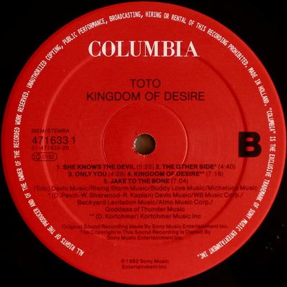 Toto : Kingdom Of Desire (LP, Album)