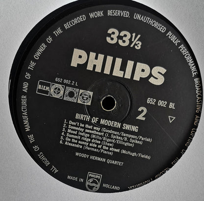Woody Herman Quartet : Birth Of Modern Swing (LP, Album, Mono)