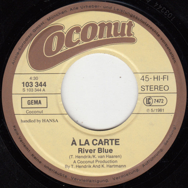 À La Carte : River Blue (7", Single)