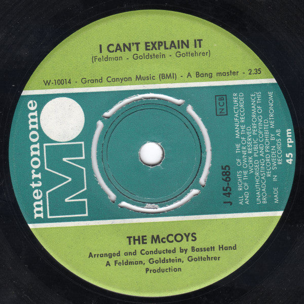 The McCoys : Hang On Sloopy (7", Single)