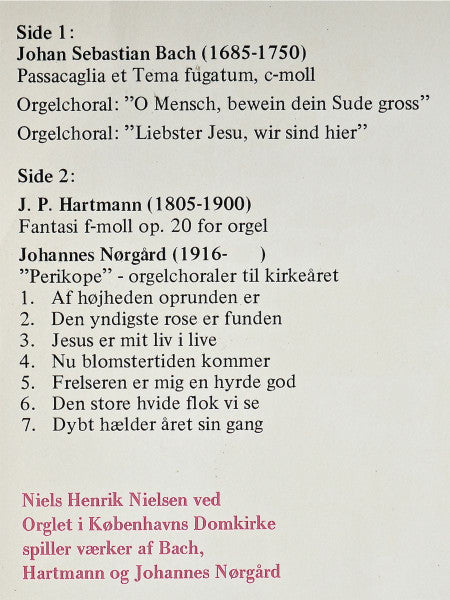 Niels Henrik Nielsen : Pro Organo (LP)