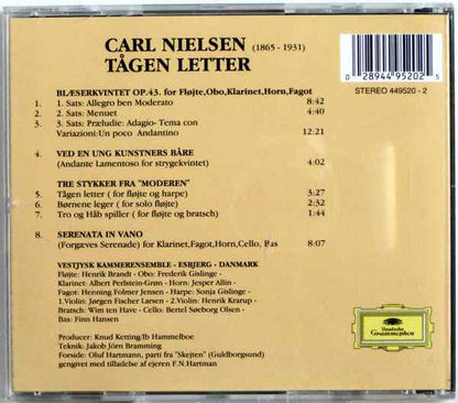 Carl Nielsen / Vestjysk Kammerensemble : Tågen Letter (CD, Album, RE)