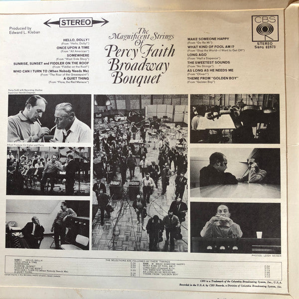 The Percy Faith Strings : Broadway Bouquet (LP, Comp)