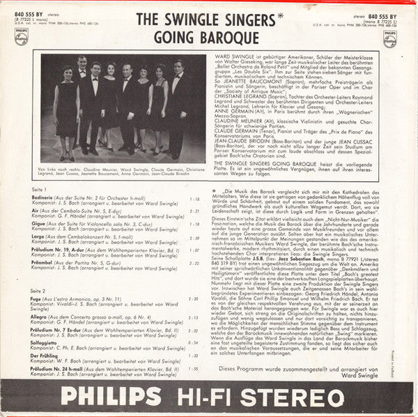 Les Swingle Singers : Going Baroque (LP, Album)