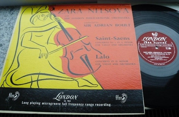 Zara Nelsova , The London Philharmonic Orchestra / Sir Adrian Boult : Saint-Saëns & Lalo: 'Cello Concertos' (LP, Album)