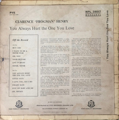 Clarence "Frogman" Henry : You Always Hurt The One You Love (LP, Album, Mono)