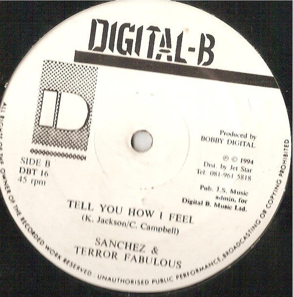Sanchez / Sanchez & Terror Fabulous : Tell You How I Feel (12")
