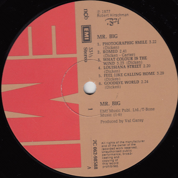 Mr Big : Mr. Big (LP, Album)