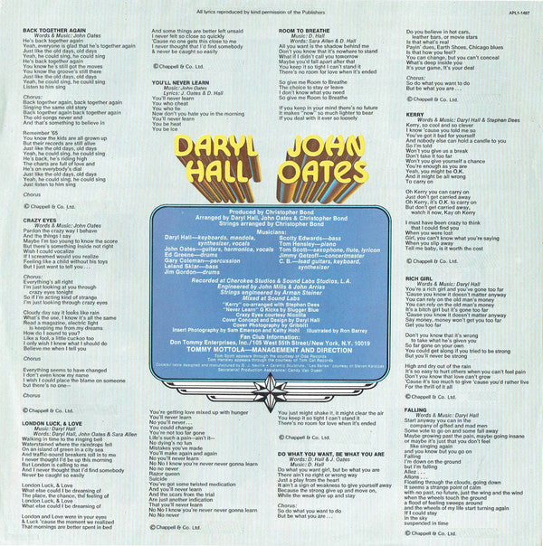 Daryl Hall & John Oates : Bigger Than Both Of Us (LP, Album)