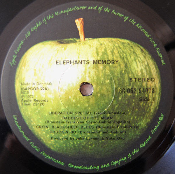 Elephants Memory : Elephant's Memory (LP, Album, Gat)