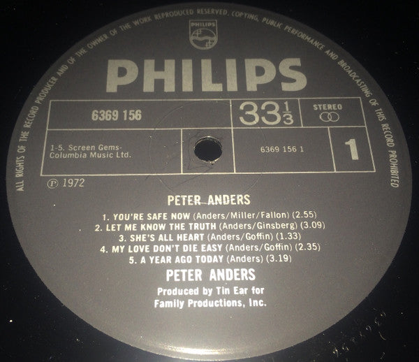 Peter Anders : Peter Anders (LP, Album)