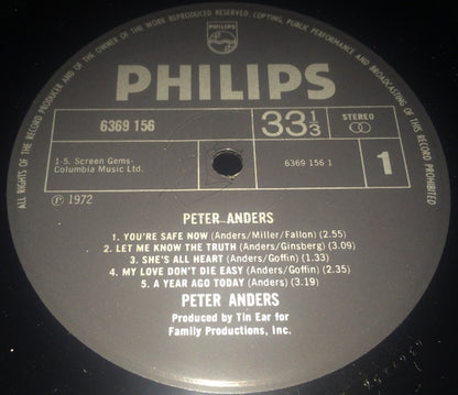 Peter Anders : Peter Anders (LP, Album)