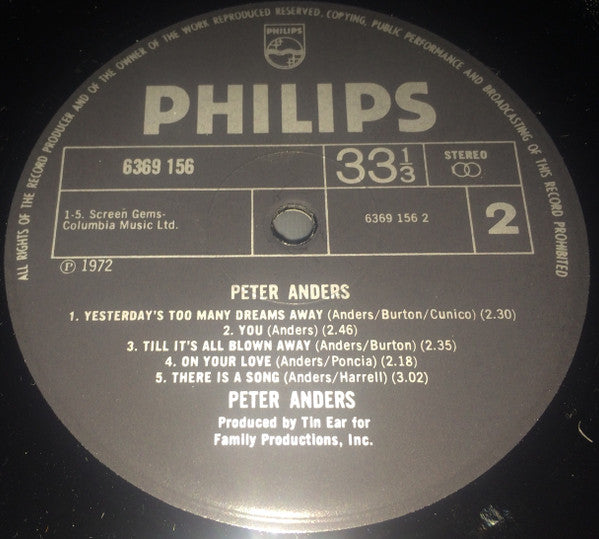 Peter Anders : Peter Anders (LP, Album)