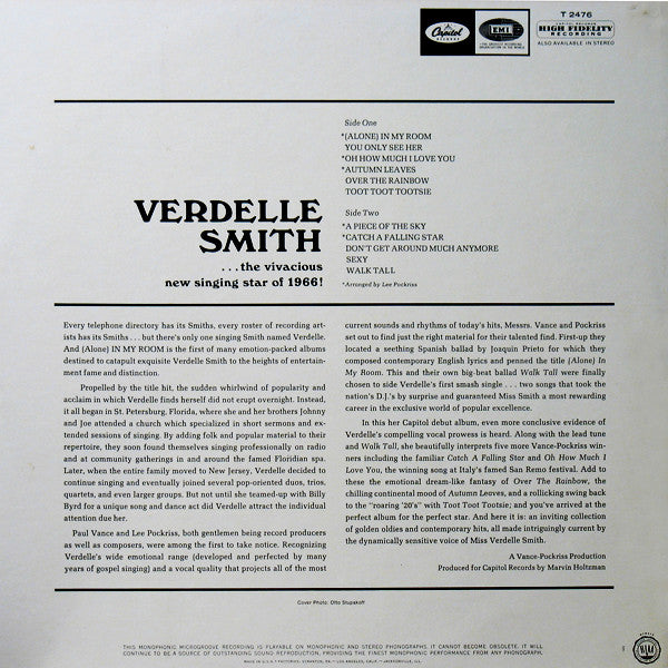 Verdelle Smith : (Alone) In My Room (LP, Album, Mono)