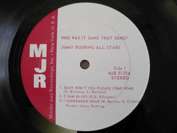 The Jimmy Rushing All Stars : Who Was It Sang That Song? (LP, Album)