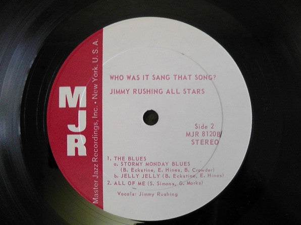 The Jimmy Rushing All Stars : Who Was It Sang That Song? (LP, Album)