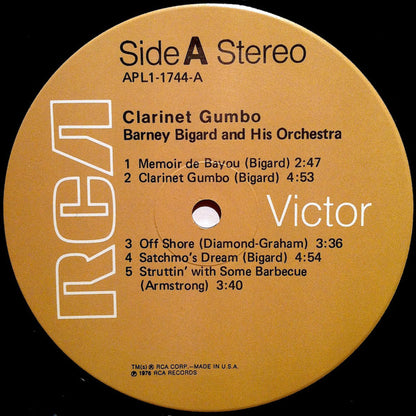 Barney Bigard And His Orchestra : Clarinet Gumbo (LP)