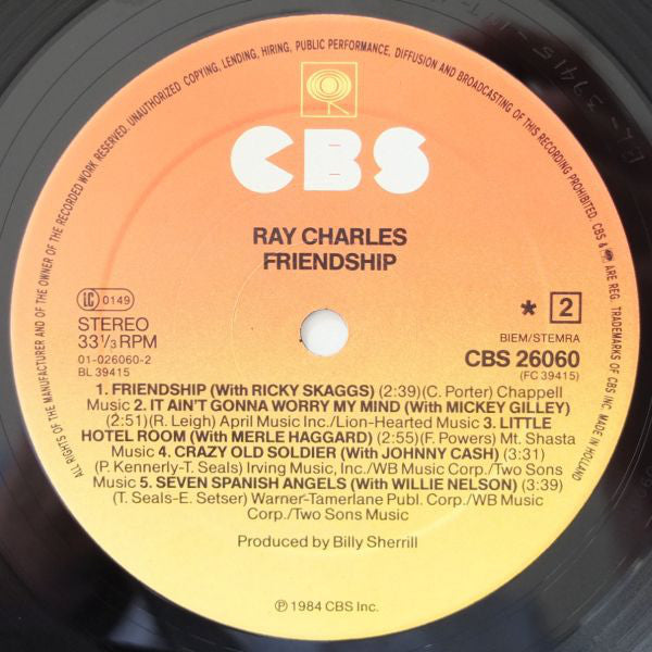 Ray Charles : Friendship (LP, Album)