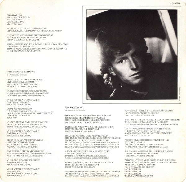 Steve Winwood : Arc Of A Diver (LP, Album)