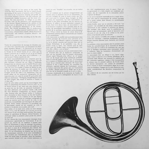 Wolfgang Amadeus Mozart / Hans Deinzer, Hubert Crüts, Collegium Aureum : Klarinettenkonzert A-dur KV 622 / Hornkonzert Es-dur KV 447 (LP)