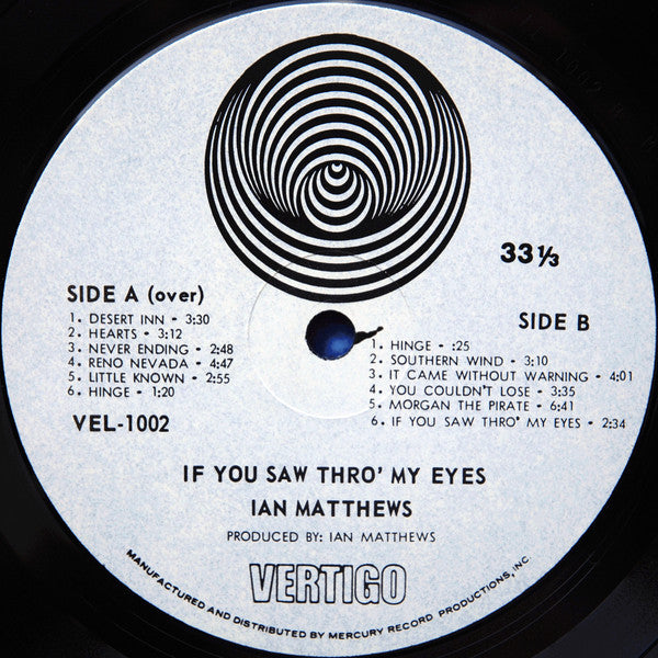 Iain Matthews : If You Saw Thro' My Eyes (LP, Album, Roc)