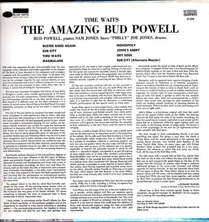 Bud Powell : The Amazing Bud Powell, Vol. 4 - Time Waits (LP, Album, RE)