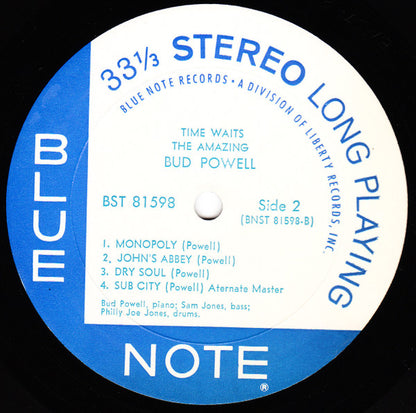 Bud Powell : The Amazing Bud Powell, Vol. 4 - Time Waits (LP, Album, RE)