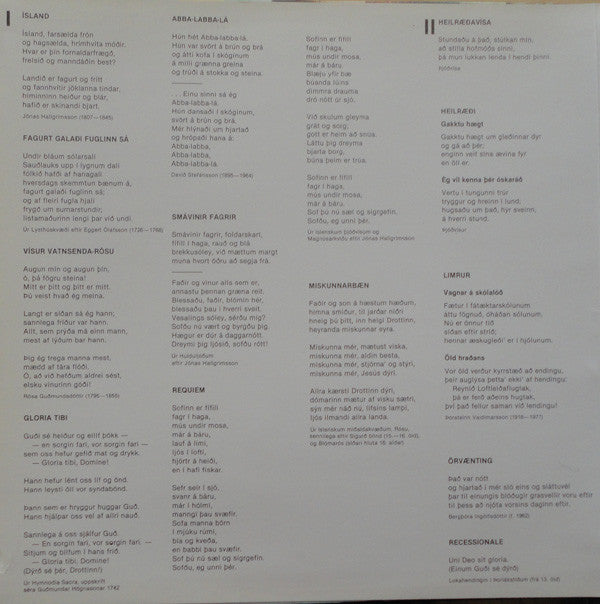 Hamrahlid Choir : Öld Hraðans (LP, Album)