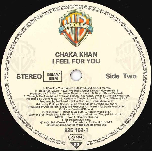 Chaka Khan : I Feel For You (LP, Album)