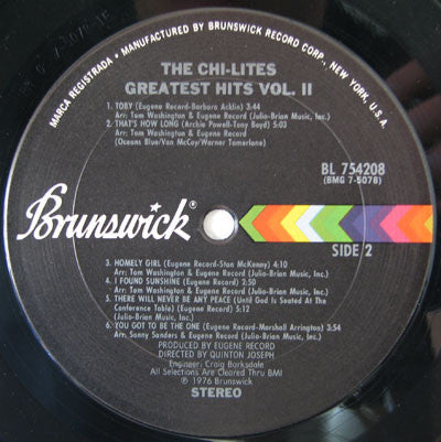The Chi-Lites : Greatest Hits Vol. 2 (LP, Comp)