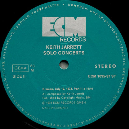 Keith Jarrett : Solo Concerts: Bremen / Lausanne (3xLP, Album + Box)