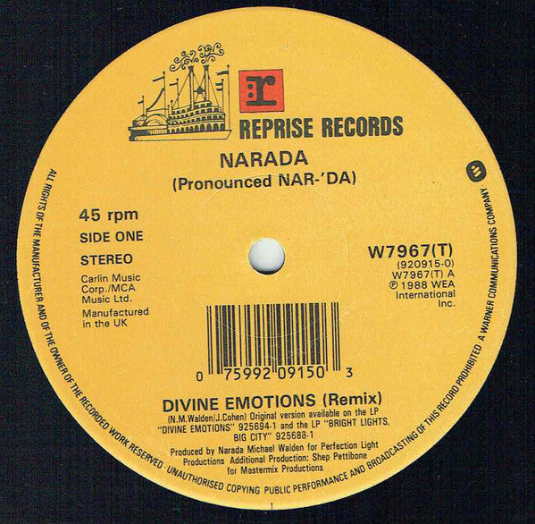 Narada Michael Walden : Divine Emotions (Remix) (12")