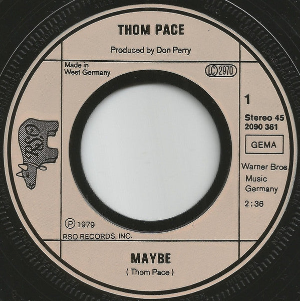 Thom Pace : Maybe (7", Single)