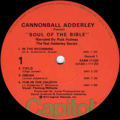 Cannonball Adderley Presents Nat Adderley Sextet Plus Rick Holmes : Soul Of The Bible (2xLP, Album, Los)