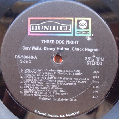 Three Dog Night : Three Dog Night "One" (LP, Album, RE)