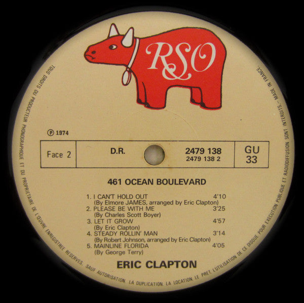 Eric Clapton : 461 Ocean Boulevard (LP, Album)