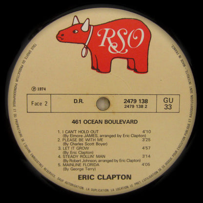 Eric Clapton : 461 Ocean Boulevard (LP, Album)