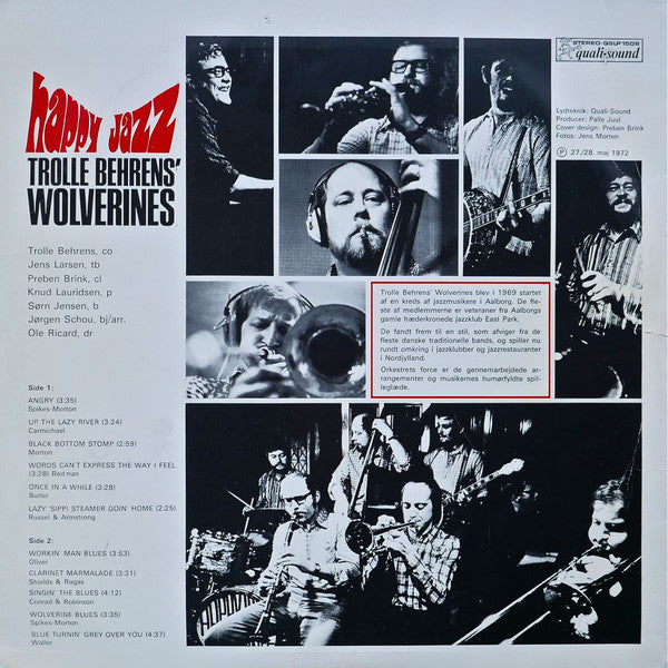 Trolle Behrens' Wolverines : Happy Jazz (LP, Album)