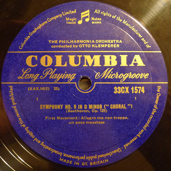 Otto Klemperer, Ludwig Van Beethoven, Philharmonia Orchestra : Beethoven "Choral", Incidental Music To "Egmont" (LP, Mono)