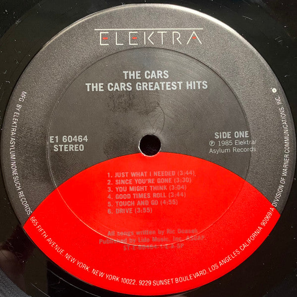 The Cars : The Cars Greatest Hits (LP, Comp, Club, Car)