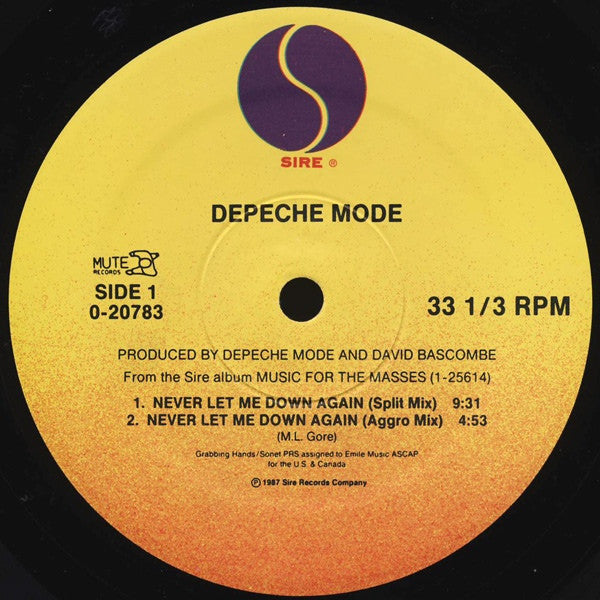 Depeche Mode : Never Let Me Down Again (12", Maxi, ARC)