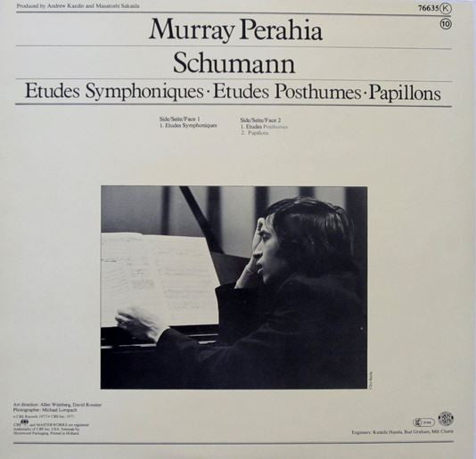 Robert Schumann, Murray Perahia : Symphonic Etudes / Posthumous Etudes / Papillons (LP, Album)
