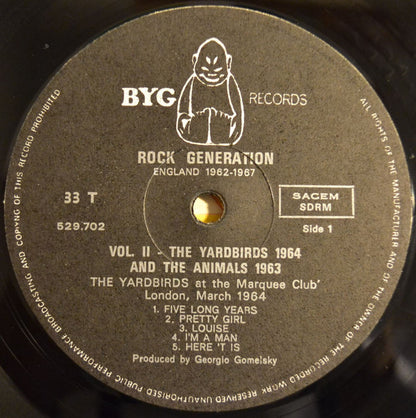 The Animals + The Yardbirds : Rock Generation Volume 2 - The Animals 1963 + The Yardbirds 1964 (LP, Comp)