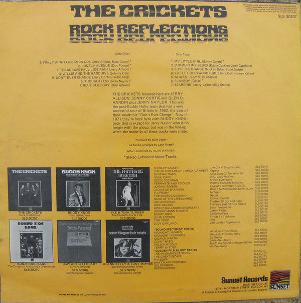 The Crickets (2) : Rock Reflections (LP, Comp, Tex)