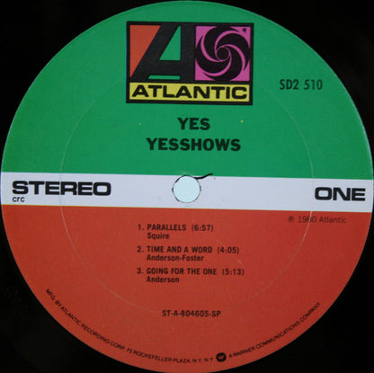 Yes : Yesshows (2xLP, Album, Club, CRC)