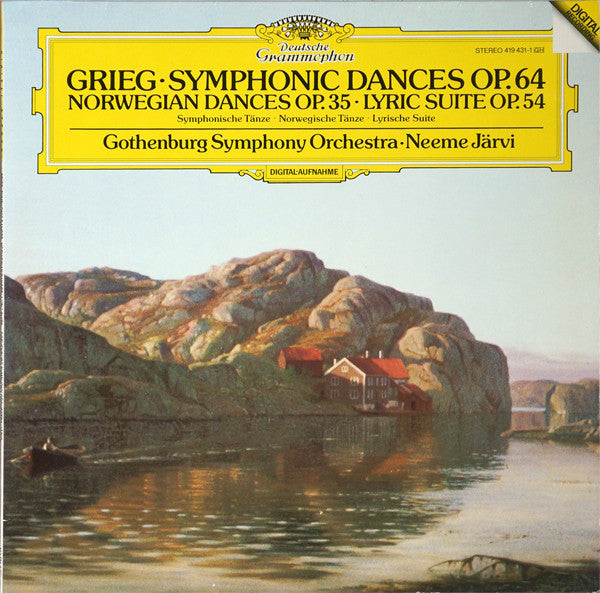 Edvard Grieg - Göteborgs Symfoniker • Neeme Järvi : Symphonic Dances Op. 64 • Norwegian Dances Op. 35 • Lyric Suite Op. 54 (LP)